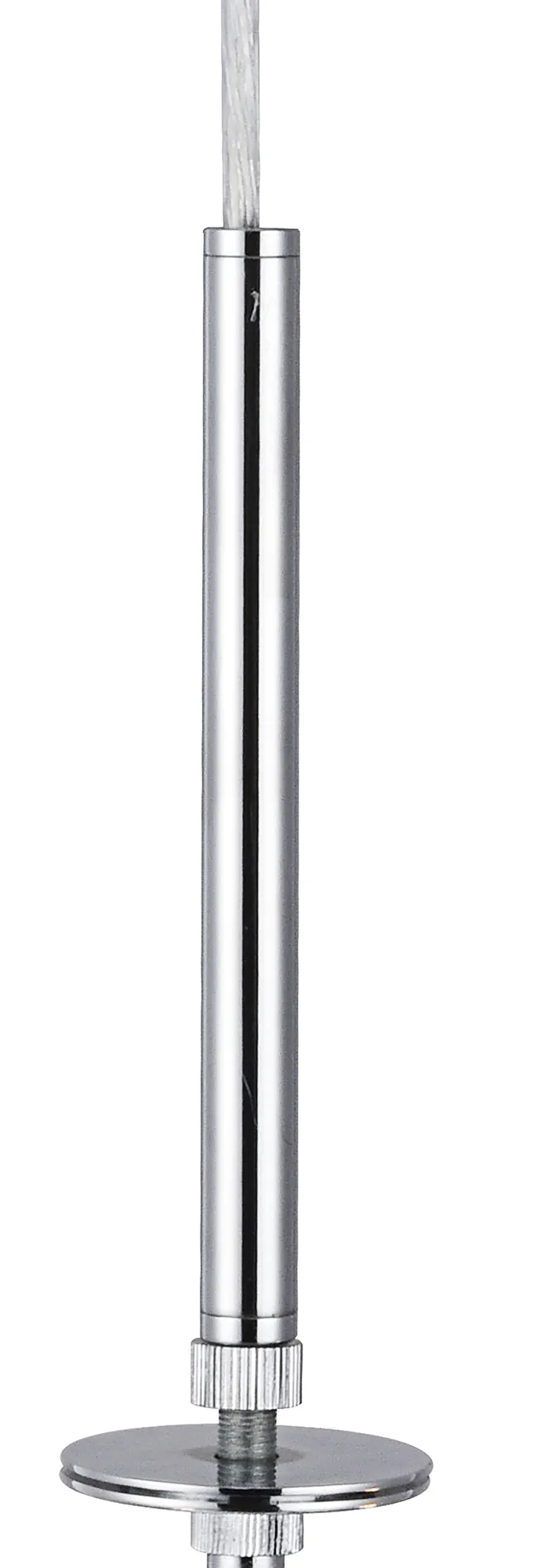 Baymont 50cm 3 Light Pendant Polished Chrome, Nude Beige/Moonlight, Frosted Diffuser DK0344  Deco Baymont CH NU